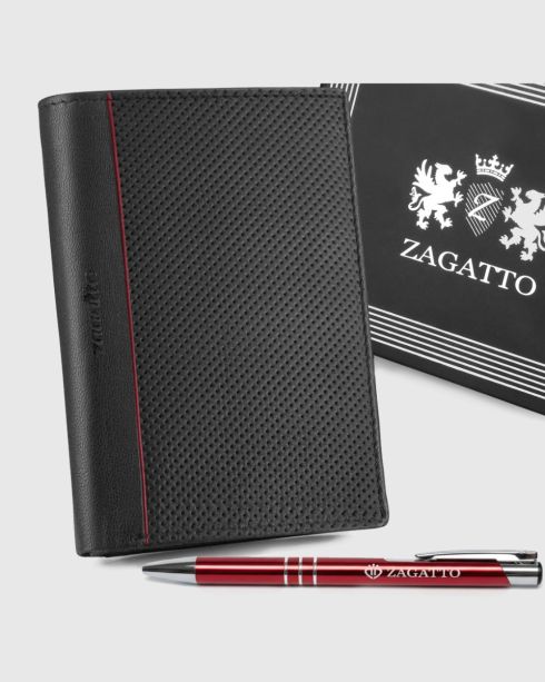 Men's vertical leather wallet ZG-N4-F14 RFID Secure - thumbnail