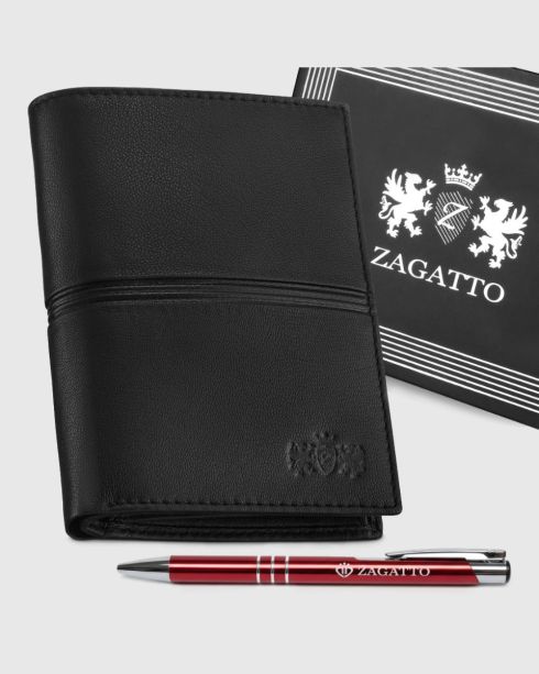 Men's vertical leather wallet ZG-N4-F15 RFID Secure - thumbnail
