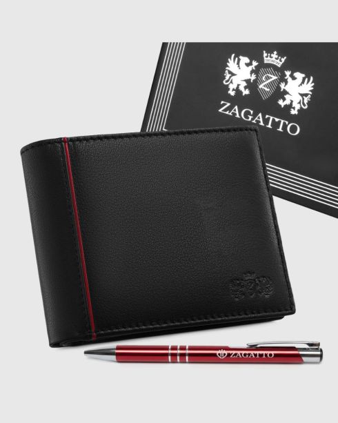 Zagatto men's horizontal leather wallet ZG-N992-F16 - thumbnail