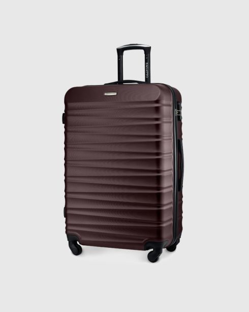 Large suitcase on wheels, 75x48x29, burgundy, ZG501 ABS A D.Red