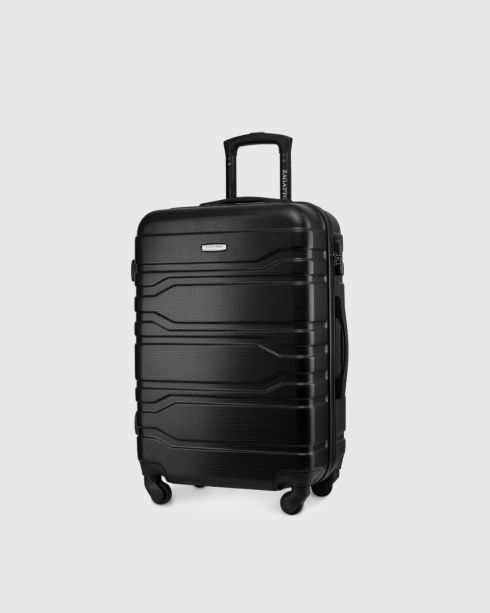 Large wheeled suitcase, 75x48x29, black, ZG503 ABS A Black
