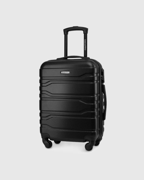 Cabin suitcase on wheels 55x40x20, black, ZG503 ABS C Black