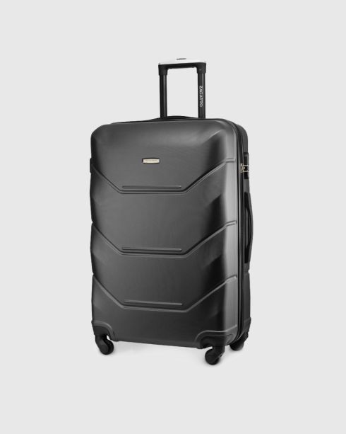 Large suitcase on wheels, 75x48x29, graphite, ZG504 ABS A Graphite