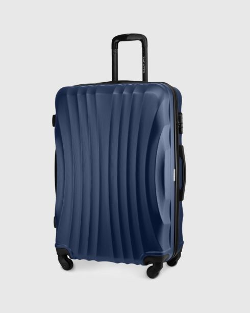 Large suitcase on wheels, 75x48x29, navy blue, ZG505 ABS A D.blue