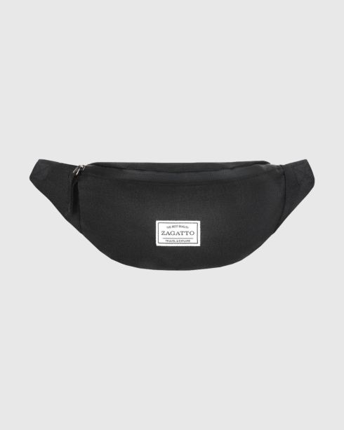 Black Zagatto ZG749 single compartment waist bag - main photo, from the front