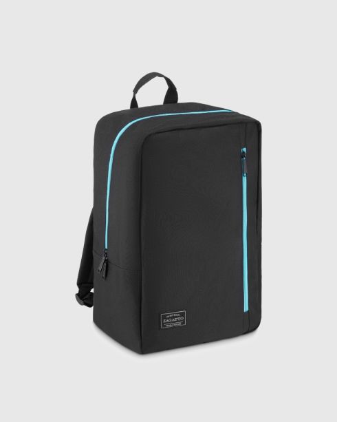 Black travel backpack, for airplane, 40x20x25, ZG832