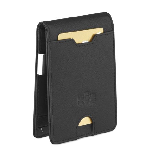 Men's leather wallet black SLIM ZG-X1-F2 RFID Secure