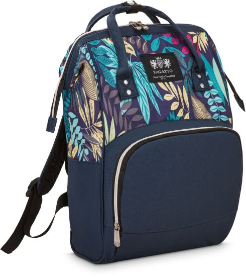 Blue backpack with stroller handles “mommy bag” Zagatto ZG660 - main photo