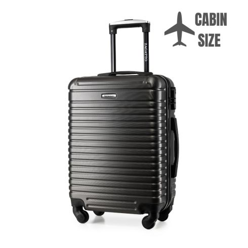 Cabin suitcase on wheels 55x40x20, graphite, ZG506 ABS C Graphite