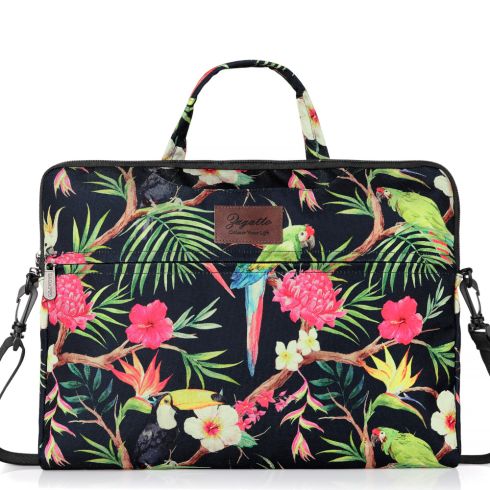 Laptop bag in flowers and parrots 15.6” ZG641 - main photo