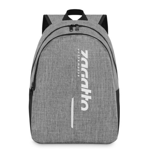 Sports backpack with reflective stripe, grey, ‘On the Move’, ZG698