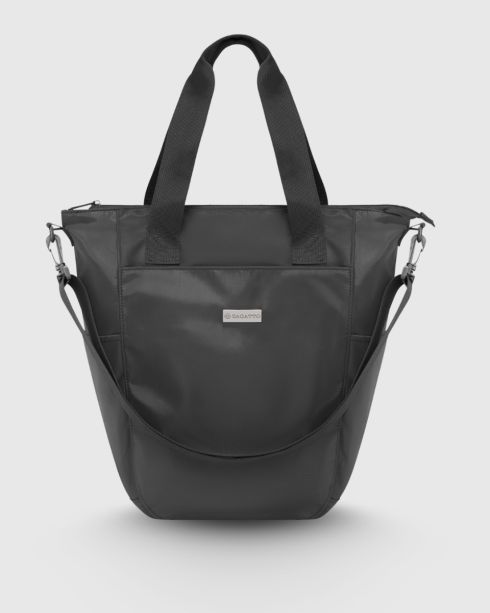 Black women's shopper bag with shoulder strap ZG839 - thumbnail