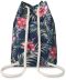 ‘Nairobi’ floral and navy blue drawstring bag-backpack ZG670