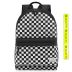 Backpack, black and white checkerboard pattern, ZG765 - 20L