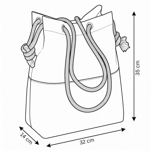 Women's handbag in black, floral pattern, ZG665