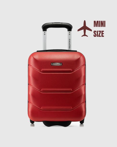 Cabin suitcase on wheels 40x30x20, red, ZG507 ABS MINI Blood