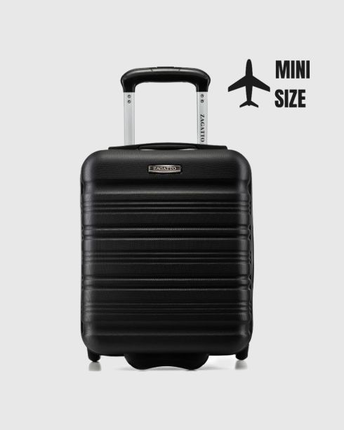 Cabin suitcase on wheels 40x30x20, black, ZG508 ABS MINI Black
