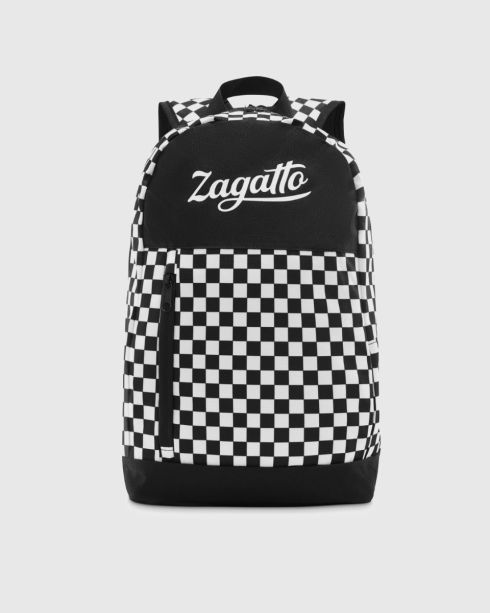 Backpack with pencil case ZG701 - checkerboard pattern