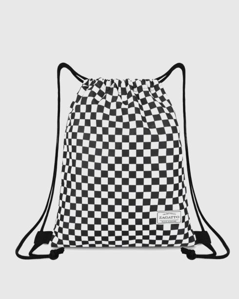 Checkerboard drawstring bag ZG709