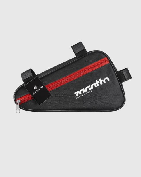 Black bike bag with red zipper “On the Move” ZG87 - main photo
