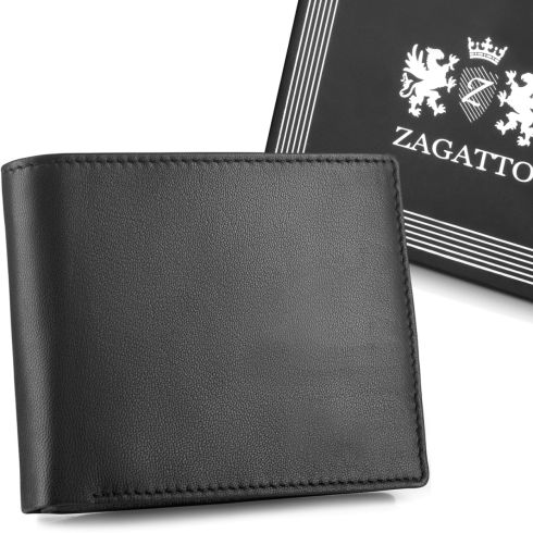 Men's leather wallet, horizontal, ZG-N992-F3 RFID Secure