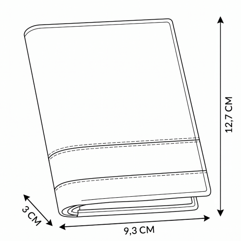 Men's leather wallet, vertical, ZG-N4-F12 RFID Secure