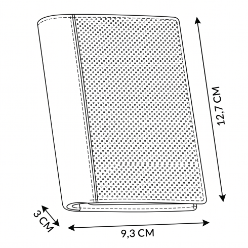 Men's leather wallet, vertical ZG-N4-F14 RFID Secure