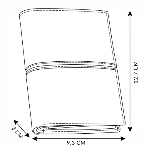 Men's leather wallet, vertical, ZG-N4-F15 RFID Secure