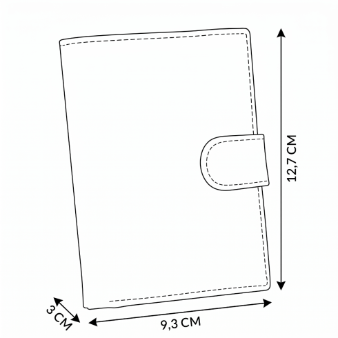 Men's leather wallet, vertical with snap fastening ZG-N4L-F2 RFID Secure