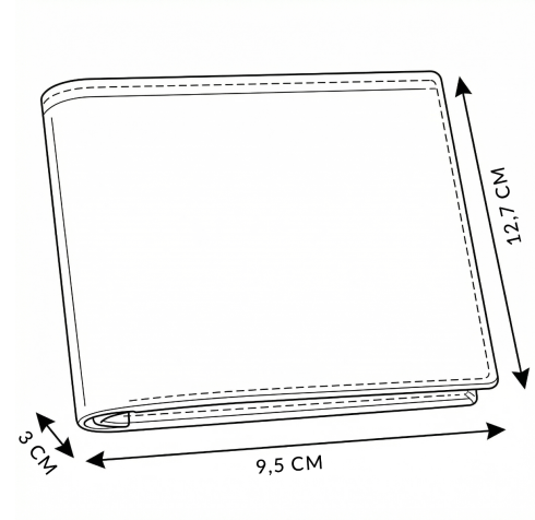 Men's leather wallet, horizontal, ZG-N992-F10 RFID Secure