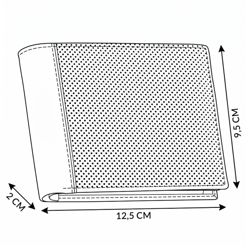 Men's leather wallet, horizontal ZG-N992-F14 RFID Secure