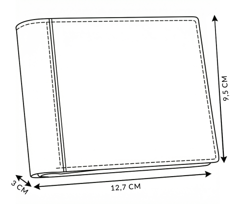 Men's leather wallet, horizontal, ZG-N992-F16 RFID Secure