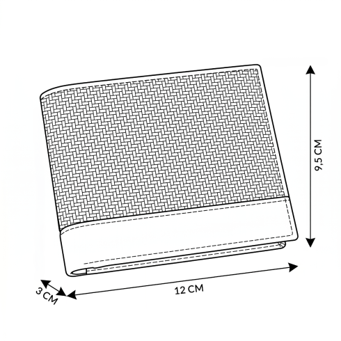 Men's leather wallet, horizontal, ZG-N992-F7 RFID Secure
