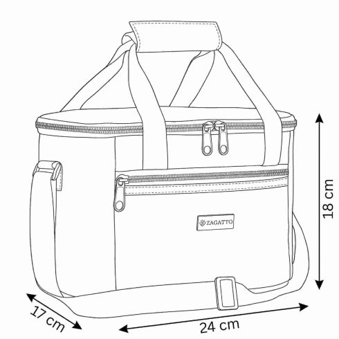 Lunch box - thermal bag with shoulder strap ZG793