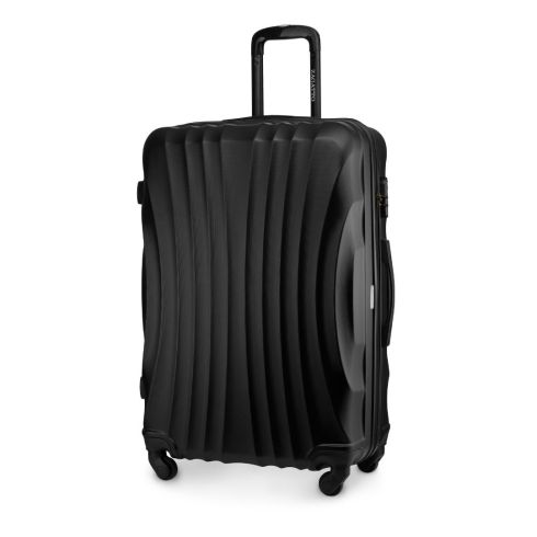Large wheeled suitcase, 75x48x29, black, ZG505 ABS A Black