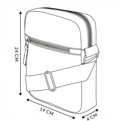 Black crossbody bag, ZG52 West Pack