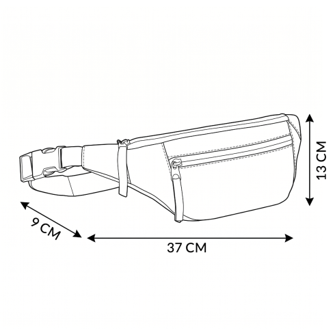 Black waist bag, ZG57 West Pack