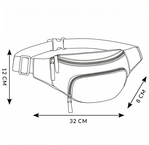 Grey waist bag, ZG61 West Pack
