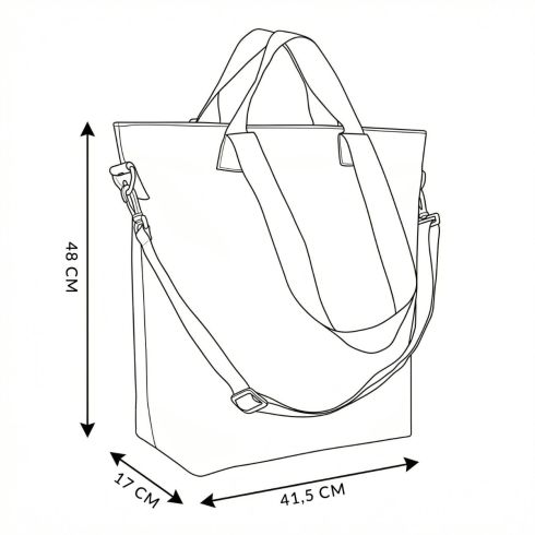 Women's Shopper Handbag “NERO” ZG 622