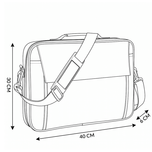 Laptop bag 15.6”, black, ZG639