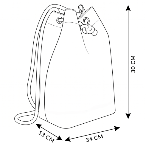 Drawstring bag-backpack in floral pattern, ‘Marsilia’, ZG669