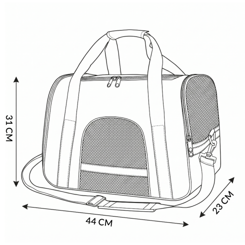 Black pet carrier ZG684