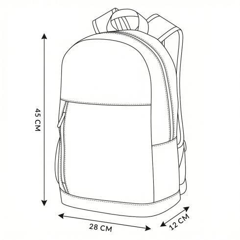 Backpack with pencil case ZG701 - checkerboard pattern