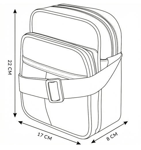 Black crossbody bag ZG706