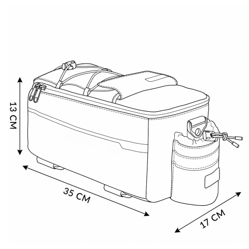 Bike rack bag, black, “On the Move” ZG738