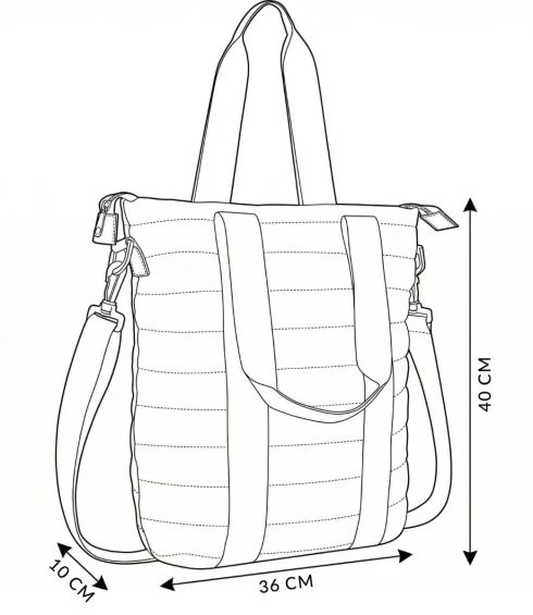 Black quilted bag with shoulder strap ZG739
