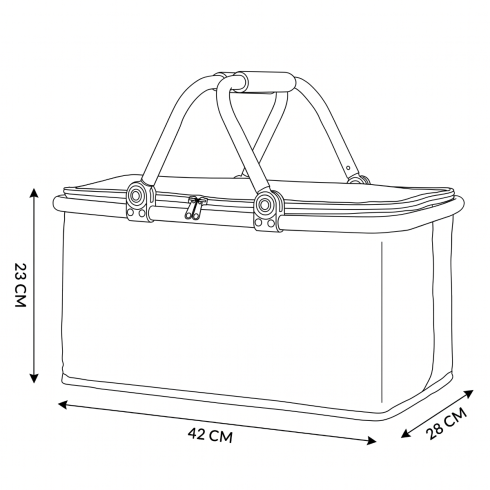 Grey picnic / thermal basket ZG745