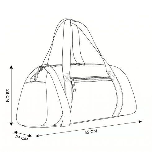 Black Sports Bag ZG756 - 37 L