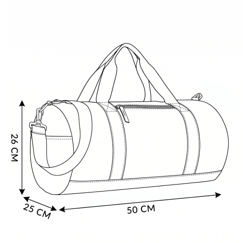 Black travel bag "tube" ZG758 - 32 L