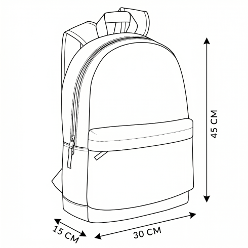 Backpack, checkerboard pattern, 20L ZG766